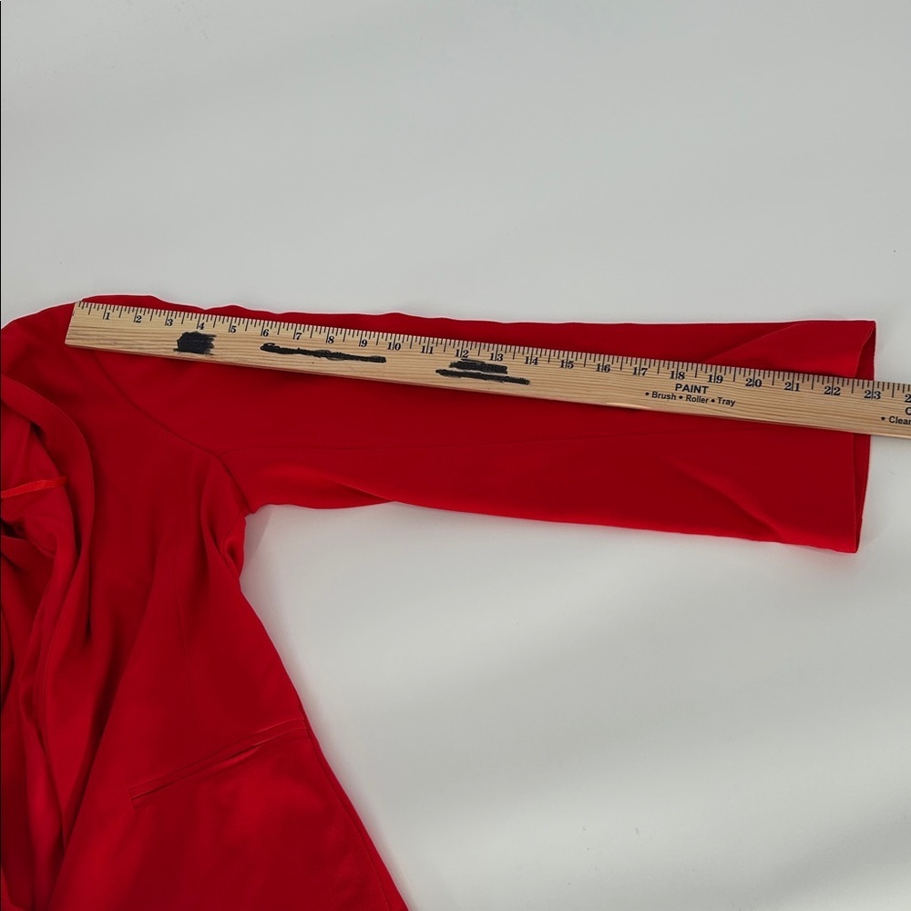 Adrienne Vittadini/Sandro Red Open-Front Blazer (Size Medium) - Picture 11 of 11